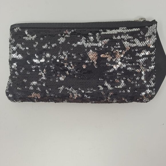 Victoria's Secret Vintage Black/Silver Sequined Clutch - Picture 2 of 9